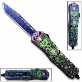 OTF Demon Green & Purple Blue Blade