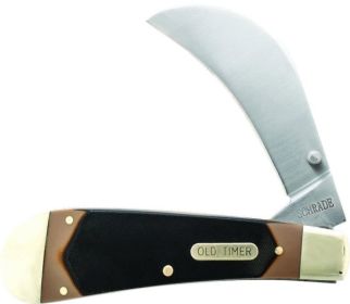 Schrade Old Timer Liner Lock Hawkbill Pruner Pocket Knife
