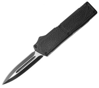 LIGHTNING ELITE BLACK D/A OTF AUTOMATIC KNIFE (3.25" SATIN SPEAR)