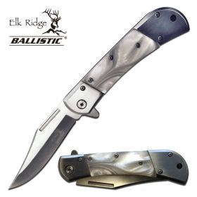 Elk Ridge Classic Style Trapper Pearl Spring Assist Folding Knife