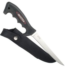 Master Fillet Knife Fixed Blade Ergo Rubber Handle Nylon Sheath