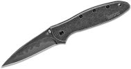 Kershaw 1660CBBW Ken Onion Leek Assisted Flipper Knife 3" Blackwash Composite CPM-D2 Plain Blade and Stainless Steel Handle