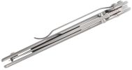 Kershaw 1660 Ken Onion Leek Assisted Flipper Knife 3" Bead Blast Plain Blade, Stainless Steel Handle