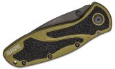 Kershaw Ken Onion Blur Folding Knife 3.375 in Black Plain Blade, Olive Drab Handle