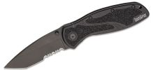 Kershaw Ken Onion Blur Folding Knife 3.375 in Black Tanto Combo Blade w/Serration