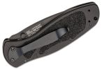 Kershaw Ken Onion Blur Folding Knife 3.375 in Black Tanto Combo Blade w/Serration