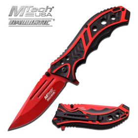 Mtech 3.5 Inch Closed Red Blade Assisted Opening Folding Knife