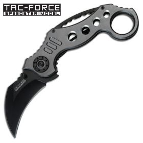 5 in Grey Karambit Spring Assisted Combat Folding Knife