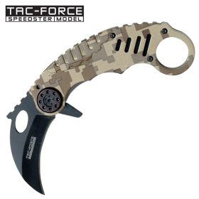 Tac Force Desert Camo Karambit Spring Assisted Folding Knife