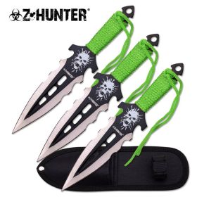 Perfect Point 7.5 in 3 Piece Scary Skull Throwing Knife Set