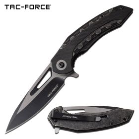 Spring Assist Folding Knife Black 3.5" Blade Tactical Frame-Lock