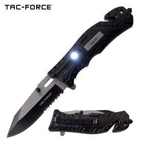 Tac-Force 7.75" Sheriff Spring Assisted Folding Knife With Flashlight